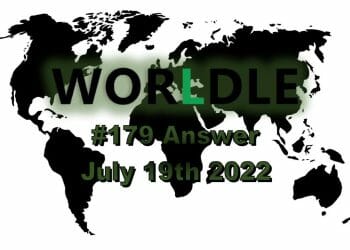 Daily Worldle 179 - July 19th 2022
