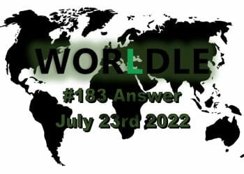 Daily Worldle 183 - July 23rd 2022