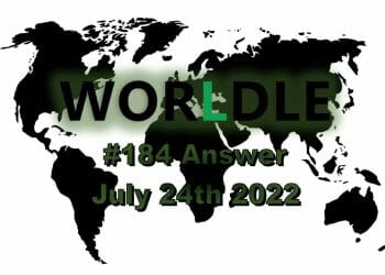Daily Worldle 184 - July 24th 2022