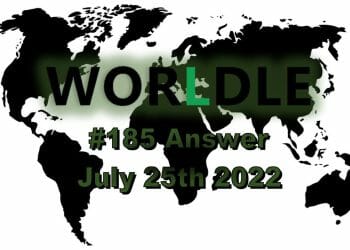 Daily Worldle 185 - July 25th 2022