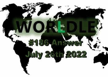 Daily Worldle 186 - July 26th 2022