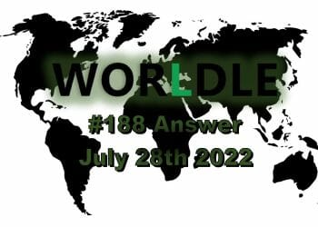 Daily Worldle 188 - July 28th 2022