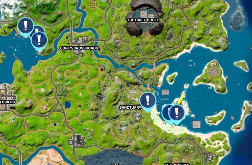 Fortnite No Sweat Sign Map Locations