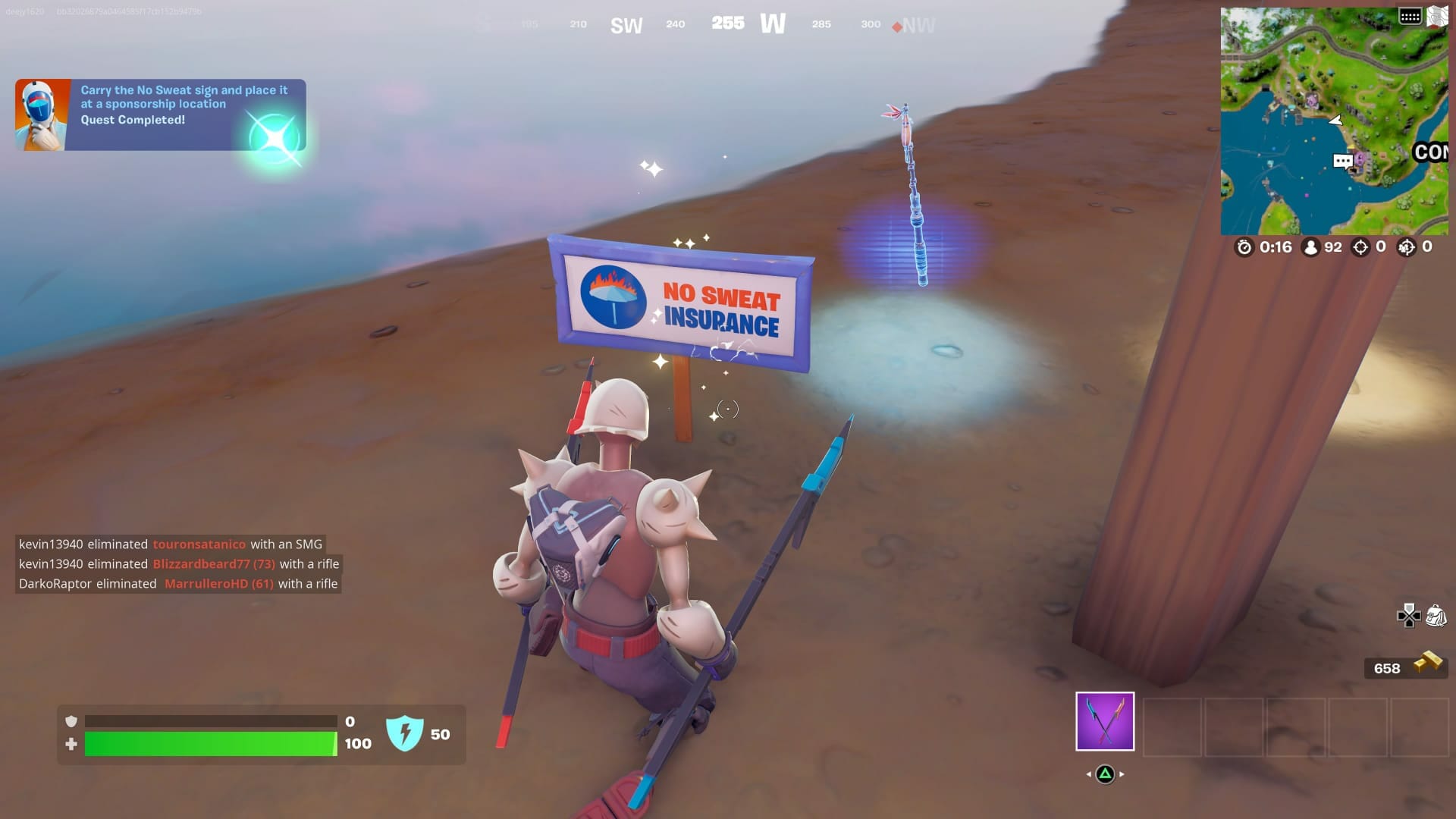 Fortnite Place No Sweat Signs Location