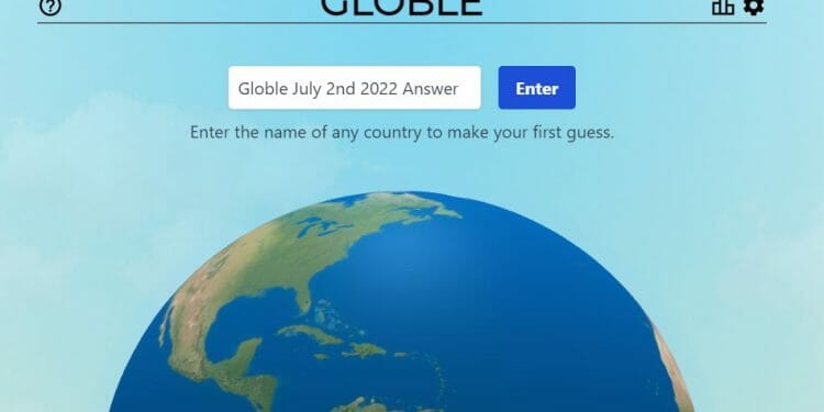 Globle Answer Today July 2nd 2022 Solution