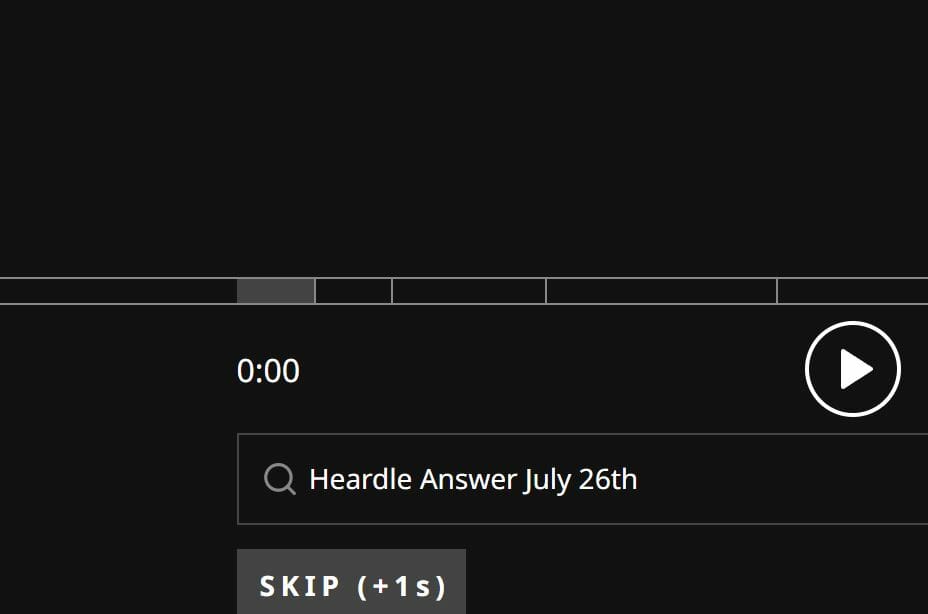 Heardle Answer July 26 2022 Solution Answer Hints
