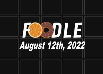Daily Foodle - 12th August 2022