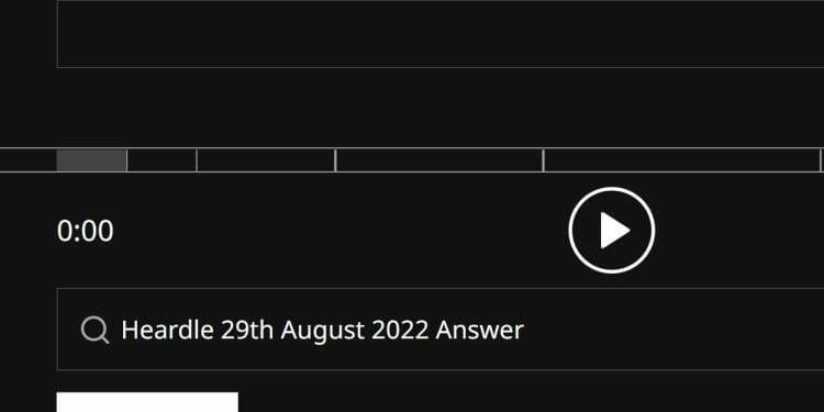 Daily Heardle - 29th August 2022
