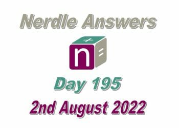 Daily Nerdle 195 - August 2nd, 2022