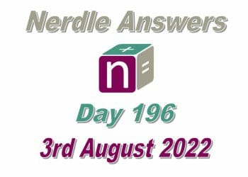 Daily Nerdle 196 - August 3rd, 2022