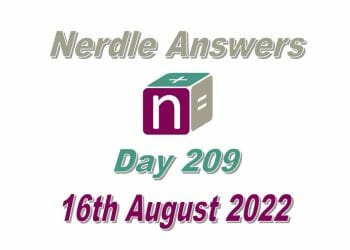 Daily Nerdle 209 Answers - August 16th, 2022