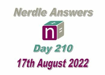 Daily Nerdle 210 Answers - August 17th, 2022