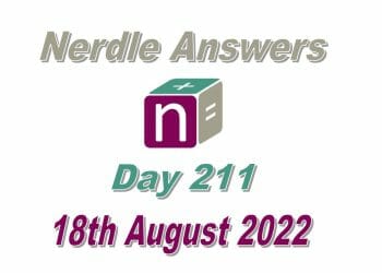 Daily Nerdle 211 Answers - August 18th, 2022