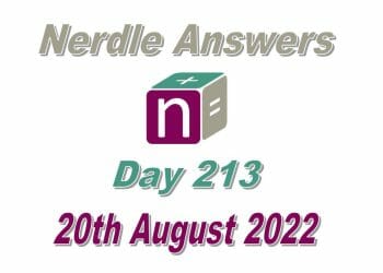 Daily Nerdle 213 Answers - August 20th, 2022