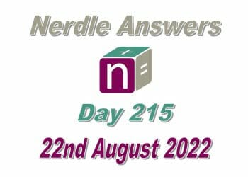 Daily Nerdle 215 Answers - August 22nd, 2022