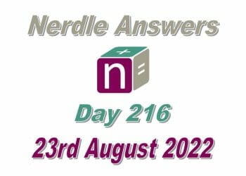 Daily Nerdle 216 Answers - August 23rd, 2022