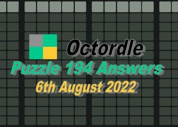 Daily Octordle 194 - 6th August 2022