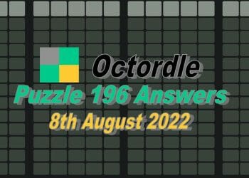 Daily Octordle 196 - 8th August 2022