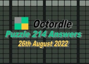 Daily Octordle 214 - August 26th 2022