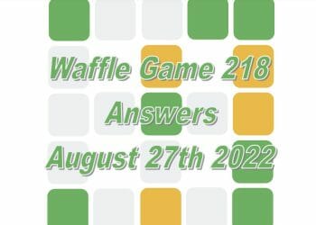 Daily Waffle 218 Answers - 27th August 2022