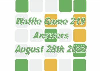 Daily Waffle 219 Answers - 28th August 2022