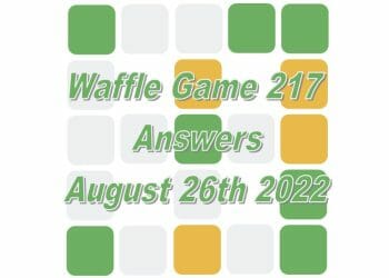 Daily Waffle - August 26th 2022