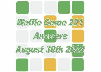 Daily Waffle - August 30th 2022