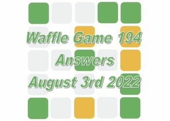 Daily Waffle - August 3rd 2022