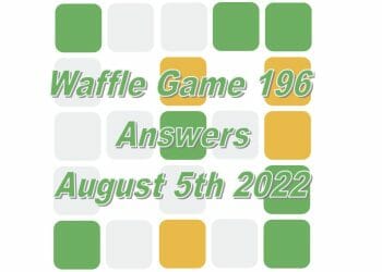 Daily Waffle - August 5th 2022