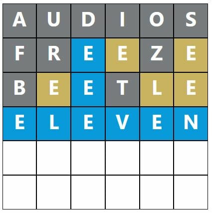 Daily Word Hurdle #402 Afternoon Answer - 7th August 2022