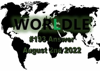 Daily Worldle 193 - August 2nd 2022