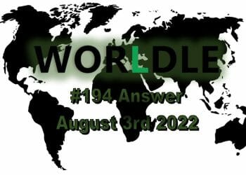 Daily Worldle 194 - August 3rd 2022