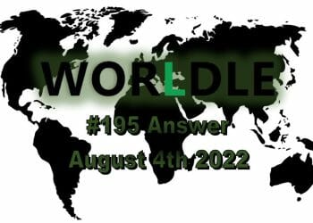 Daily Worldle 195 - August 4th 2022