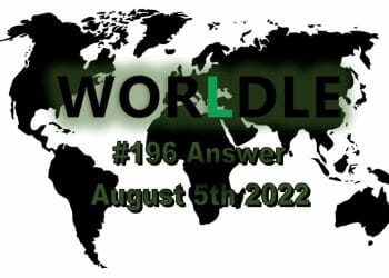 Daily Worldle 196 - August 5th 2022