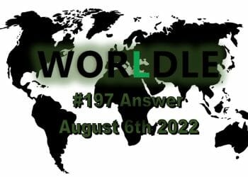 Daily Worldle 197 - August 6th 2022