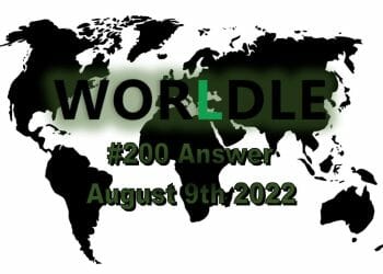 Daily Worldle 200 - August 9th 2022