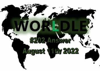 Daily Worldle 202 - August 11th 2022