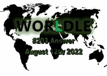 Daily Worldle 203 - August 12th 2022