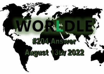 Daily Worldle 204 - August 13th 2022