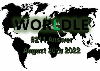 Daily Worldle 211 - August 20th 2022
