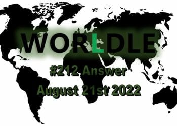 Daily Worldle 212 - August 21st 2022