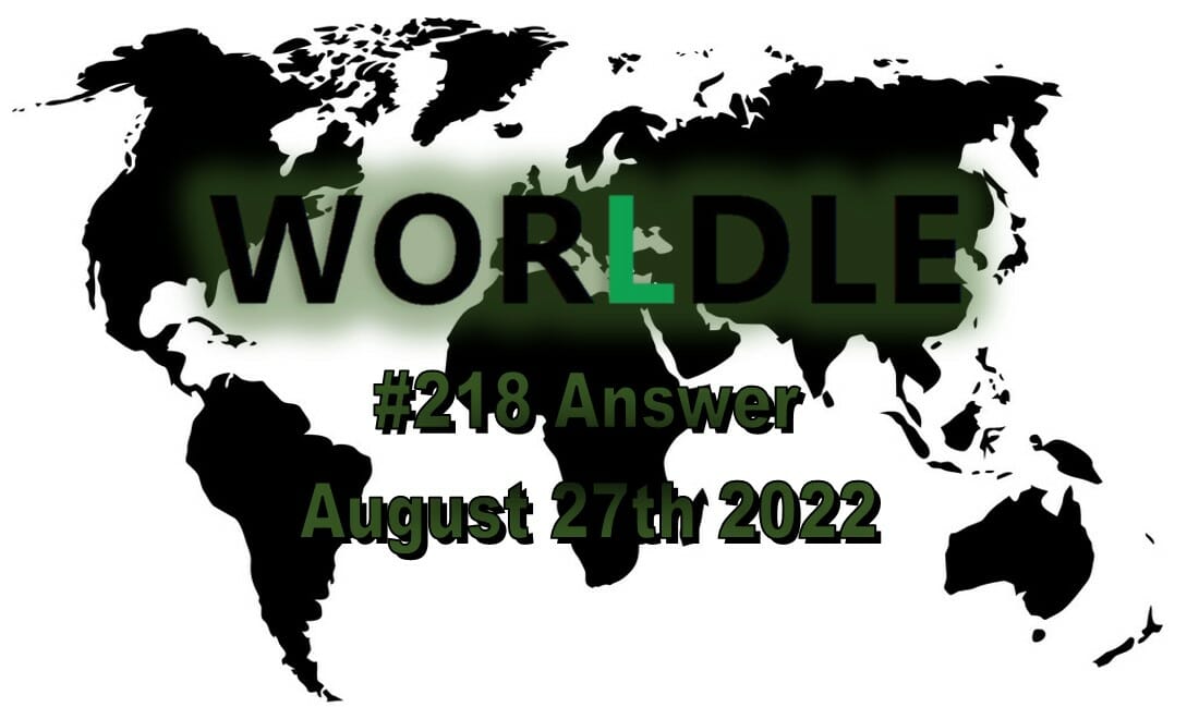Daily Worldle - 27th August 2022