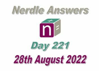 Nerdle 221 - 28th August 2022
