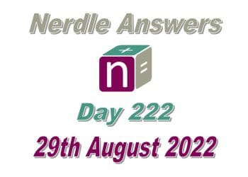 Nerdle 222 - 29th August 2022