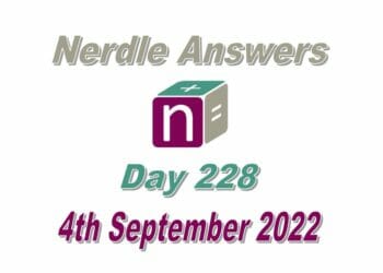 Daily Nerdle 228 Answers - September 4th, 2022