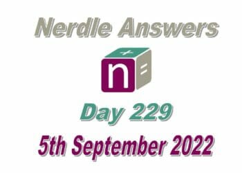 Daily Nerdle 229 Answers - September 5th, 2022