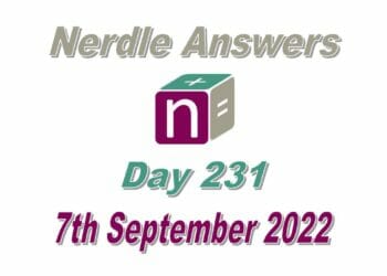 Daily Nerdle 231 Answers - September 7th, 2022