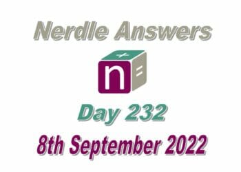 Daily Nerdle 232 Answers - September 8th, 2022
