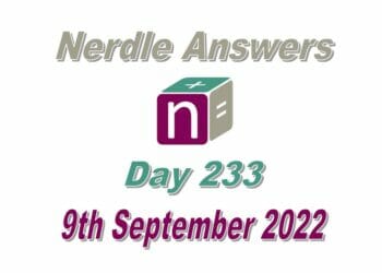 Daily Nerdle 233 Answers - September 9th, 2022