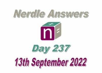 Daily Nerdle 237 Answers - September 13th, 2022